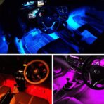 Car LED Strip Light, Uniwit 4 Pcs Multicolor Music Car Interior Atmosphere Lights for Car TV Home with Sound Active Function,Remote Control and Smart USB Port (48 LED-USB Port) - Image 7