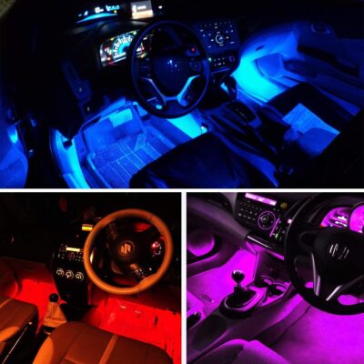 Car LED Strip Light, Uniwit 4 Pcs Multicolor Music Car Interior Atmosphere Lights for Car TV Home with Sound Active Function,Remote Control and Smart USB Port (48 LED-USB Port) - Image 7