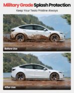 REEVAA 2026 Tesla Model 3 Highland Accessories - Mud Flaps [Protect Paint, No Drilling Required] All-Weather Splash Guard Body Kits for Model 3 Highland 2024-2026, Black (Set of 4) - Image 2