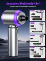 Vacuum/Air Duster 80,000RPM Super Power Mini Car Vacuum Cleaner 4-in-1 air Blower Gun Air Duster & Air Blower & Pump Hand Electric air Duster Handheld dust Blower Blower Cordless (Purple) - Image 4