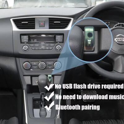 USB to Bluetooth Car Kit,Wireless Audio Adapter, Music Receiver for Home,Car Stereo Sound System,Portable Speskers,(Aux in) with 3.5mm Cable (H222 Green) - Image 4