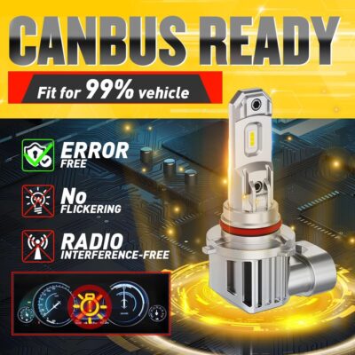 HB3 9005 LED Bulbs, 1000% Super Bright 40000LM Cool White 6500K,1:1 Mini Size, Plug and Play, CANBUS Ready, IP68 waterproof 9005 LED Fog Light Bulbs, Pack of 2 - Image 5