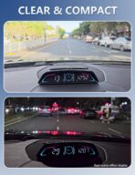 OBD2 Speedometer for Car Digital with Time, Speed, Mileage, RPM, Volt, Water Temp, Overspeed, Fatigued Driving Alert LCD Screen OBD2 Guage Display for Car Head Up Display HUD for Most 2008+ Sedan Cars - Image 7