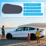 ZATOOTO Tesla Model Y Window Shades for Rear Window Sun Shade Semi Transparent Static Cling | Custom Fit 2020-2024 | 95% UV & Heat Block | Privacy Protection | No Adhesive, Tool-Free Install - Image 6