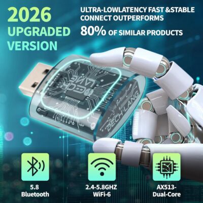 2026 Upgraded 2-in-1 Wireless CarPlay Adapter & Android Auto Wireless Adapter, Bluetooth Car Adapter for Wired to Wireless, Fast & Stable Auto-Connect, 5G WiFi & BT 5.4, Plug & Play (USB-C/A) - Image 6