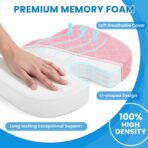 TushGuard Office/Car Seat Cushion, Non-Slip Sciatica & Back Coccyx Tailbone Pain Relief Chair Pad, Memory Foam Butt Pillow for Computer Desk, Wheelchair, Driving (Pink) - Image 3