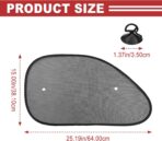 2 Pieces Universal Car Window Sun Shade Side Window UV Protection for Child and Baby Blocks Glare Sunlight and Heat Reduces Fading and Damage Fits Most Cars - Image 2