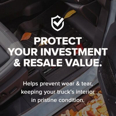 WeatherTech Custom Fit FloorLiners for Ford Super Duty, Super Duty, Super Duty - 1st & 2nd Row (441012-1-3), Black - Image 8