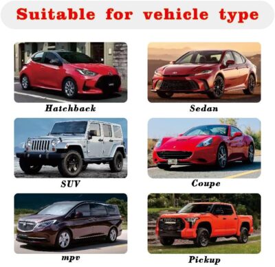 6 Layers Car Cover Waterproof All Weather, Heavy Duty Outdoor Car Cover Universal Fit Sedan Honda Civic,Ford Mustang,Chevrolet Camaro,Toyota Corolla etc.(Grey, 3L+ Sedan Length (180" to 194")) - Image 5