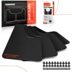 A-Premium Mud Flaps, 4 Pack Universal Splash Guards for Car Sedan Coupe, Black Front and Rear Upgraded Mud Guards Includes Mounting Hardware, Drilling Required - Image 8