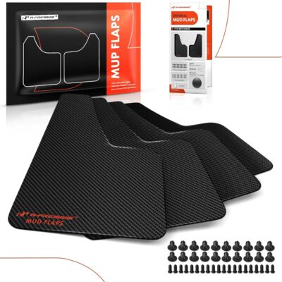 A-Premium Mud Flaps, 4 Pack Universal Splash Guards for Car Sedan Coupe, Black Front and Rear Upgraded Mud Guards Includes Mounting Hardware, Drilling Required - Image 8