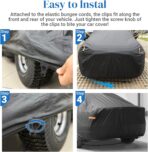Hlogree 2PCS Car Cover Gust Straps Wind Protector,Bungee Cords Hook Clips Kit Hold Tarp Tie Down from Blowing Off in High Winds-Universal Fit for Most Cars,Sedans,SUVs,Trucks,Vans and More-Black - Image 5