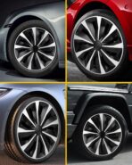 ABX Hubcap Wheel Covers Hub Caps 16 Inch Set of 4 Black & Silver Universal Wheel Rim Cover R16 Stylish Car Decor Wheel Covers for Toyota Camry Nissan Mazda (Black-A1, 16 inch) - Image 5