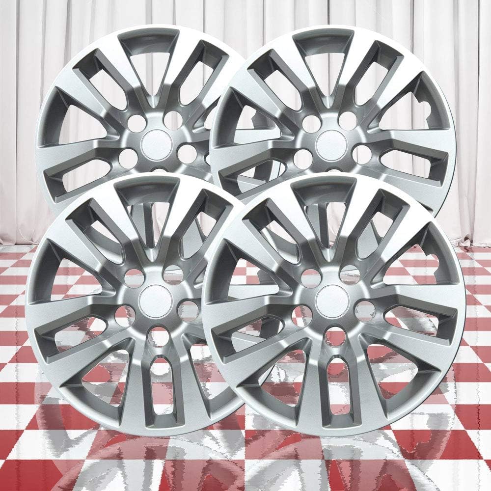 71Ip6Hk-ggL._AC_SL1000_.jpg Set of 4 Front and Rear Silver 10 Spoke 16" Wheel Covers for Nissan Altima 13-18 - Image 1