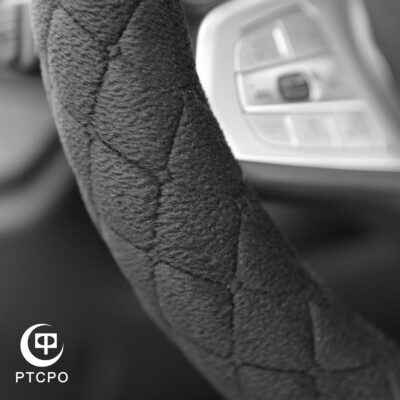 Soft Car Steering Wheel Cover for Sedan, SUV, Warm Luxury Velvet, Odorless, Universal, Anti Slip, Summer Winter, Black, Large Size[15" 1/2-16"](39-41cm) - Image 5