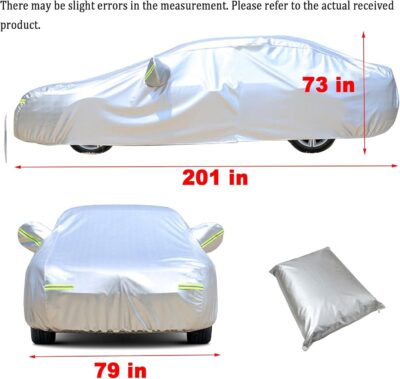 16-Layer Waterproof All-Weather SUV Car Cover Heavy Duty Full Exterior Protection Universally Fit fit Ford Explorer Toyota Highlander Kia Telluride Palisade Pilot Dodge Durango GMC Acadia etc - Image 4