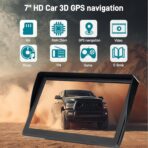 GPS Navigator for Car Truck RV - 7'' HD Touchscreen Navigation System, Latest 2025 Maps Free Lifetime Updates, Speed & Red Light Warning, Turn-by-Turn Voice Guidance, GPS Navigation for All Cars - Image 6