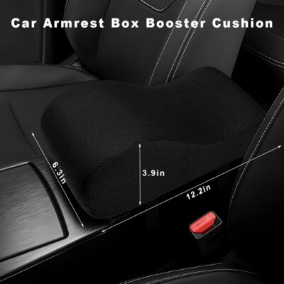 Car Center Console Cover, 12.2"×6.3"×3.9" Soft Comfortable Memory Foam Armrest Cushion Pad, Universal Arm Rest Seat Box Pillow Protector for Most Vehicles, Car Accessories - Image 2