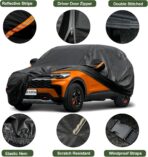 SEAZEN 7 Layers SUV Car Cover Waterproof All Weather, Heavy Duty Car Cover for Automobiles with Zipper Full Exterior Cover Outdoor UV Snow Wind Protection, Universal Full Car Cover 176" to 190" - Image 2