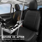 CAR PASS Neoprene EVA Waterproof car seat Covers Front Seats Only, Universal fit for SUV Vehicles Automotive with 5mm Composite EVA Inside,Airbag Compatible (Two Seats, Black and Black) - Image 6