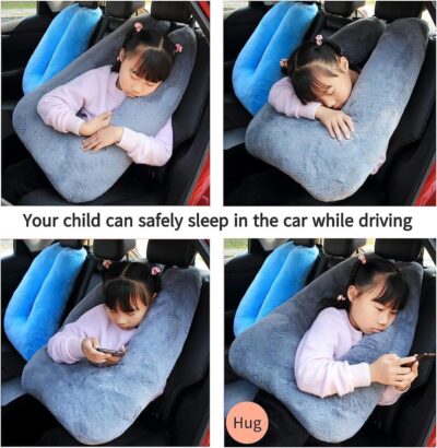 Travel Pillow Cushion for The Back Seat of Car Car Pillow for Kids A Sleeping Artifact Suitable for Long-Distance Travel of Adults and Children Travel Pillow for Kids Pink - Image 6