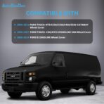 Ford 4-Pack Hubcaps: Wheel Covers Compatible with Ford Van 1998-2023, Truck & Econoline; 16 inch Silver - Image 2