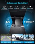 Portable Apple Carplay Screen, 10’’ Car Stereo Wireless Car Play & Android Auto Touch Screen, 4K Dash Cam, 1080P Backup Camera, Mirror Link/Voice Control/Music Play/GPS Navigation - Image 4