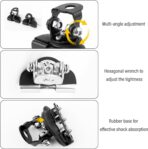 2PCS Car LED Light Bar Mounting Brackets with Hex Wrenches,Adjustable Car Accessories Hood Mount Light Brackets,Universal Car LED Grill Lights Bar Brackets for Car Truck SUV (Black) - Image 4