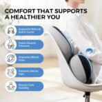 BEBAS Lumbar Support Pillow for Car, Ergonomic Memory Foam Back Cushion for Driving, Lower Back Support for Pain Relief, Lumbar Cushion for Car Seats, Office Chairs, Wheelchairs - Blackgray - Image 8