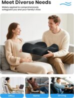 Benazcap Large Memory Foam Office Chair Cushion Seat Pad, Ergonomic Seat Cushion for Sciatica, Tailbone & Back Pain Relief, Car Seat Cushions for Driving - Image 6