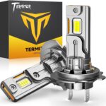 Latest H7/H7LL Bulbs, 50,000LM 900% Brightness, 6500K White Super Bright, 1:1 Halogen Size, 6500 Cool White H7 Fog Lights, No Adapter Required, Easy Install, Non-Polarity, Pack of 2