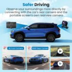 Portable A pple Carplay Screen for Car, 11.3" Extra Large Wireless Car Play & Android Auto Screen for Car, Car Stereo with 4K Dash Cam, App View, Backup Camera,GPS,Mirror Link,FM, Voice Control - Image 5