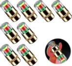 Tire Pressure Monitoring Valve, 2026 New 2.4Bar 36 PSI Pressure Monitor Valve Stem Caps, Easy to Read Sensor Indicator with 3 Color Eye Alert for Most Car Truck SUV (Gold, 8 Pcs)