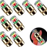 Tire Pressure Monitoring Valve, 2026 New 2.4Bar 36 PSI Pressure Monitor Valve Stem Caps, Easy to Read Sensor Indicator with 3 Color Eye Alert for Most Car Truck SUV (Gold, 8 Pcs)