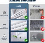 BYDOLL Car Cover Waterproof All Weather 6 Layers Snowproof Windproof Hail Protector Full Exterior Covers UV Protection 210D Oxford Universal Fit Sedan Outdoor Automobiles Zipper Cotton Inside - Image 5