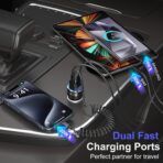 65W Super Fast Type C Car Charger for Samsung Galaxy S26 S25 S24 S23 S22 Ultra, 2Pack 4-Port USB C Car Charger for Samsung A13 A14 A16 A17 A03S A10E S20FE Android Car Adapter+5FT Type C Coiled Cable - Image 4