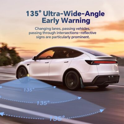 Farmogo Mud Flaps for Tesla Model Y Juniper Accessories 2025 2026 - [with Yellow Warning Strip] No Drilling Required Splash Guards All-Weather Body Kits for Tesla Model Y Accessories Black (Set of 4) - Image 4