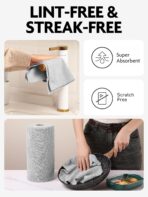 Fantasticlean Microfiber Cleaning Cloth Roll -75 Pack, Tear Away Microfiber Towels, 12" x 12", Reusable, Washable, Scratch Free, Ultra Absorbent Dishcloth for All-Around Cleaning Supplies (Grey) - Image 6