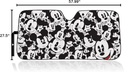 Plasticolor 003689R01 Mickey Mouse Expressions Accordion Style Car Truck SUV Front Windshield Sunshade - Image 7