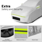 Favoto Car Cover for Tesla Model Y - Custom Fit Vehicle Cover 6 Layers Waterproof All Weather Outdoor Rain Snow Sun Dust Protection with Charging Port Ventilated Mesh Door Zipper - Image 7