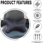 Car Headrest Pillow, Soft & Comfortable Memory Foam Car Neck Pillow for Driving Fatigue Relieve, Universal Cars Head Rest Pillows with Adjustable Strap, Car Interlor Accessorles (Black) - Image 5