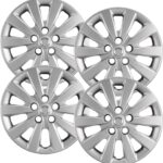 Premium Quality 16" Silver Hubcaps / Wheel Covers fits Nissan Sentra, Heavy Duty Construction (Set of 4)