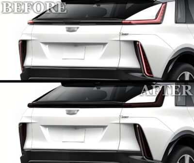 BOGAR TECH DESIGNS Full Headlight Taillight Tint Kit Compatible with Cadillac Lyriq 2023-2025, Dark Smoke - Image 4