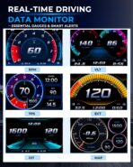 OBD2 HUD Head Up Display, Digital Speedometer Gauge for Car Truck SUV, Real-Time Speed/RPM/Fuel Economy Monitor, Plug & Play OBDII GPS HUD with RGB Light - Image 4