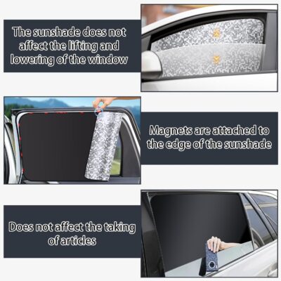 ZATOOTO Side Window Sun Shade - 4 Pack Car Window Covers 99% UV Light Block Car Curtains Magnetic Side Window Sun Shade Keeps Cooler for Breastfeeding, Taking a nap, Changing Clothes, Camping - Image 4
