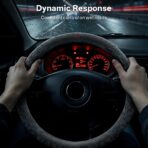 Alcantara Luxury Steering Wheel Cover 14.5" to 15" Fit - Anti-Slip Comfort Grip, Durable Soft Suede-Feel Luxury Material for Men Drivers | Fits Sports Cars, Luxury Cars, Sedans, SUVs and EV - Image 3