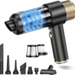 JONYJ Handheld Car Vacuum Cleaner, 16000PA Hand Held Vacuum Portable Cordless, 2 in 1 Air Duster and Vacuum Cleaner with LED Light, Multi-Nozzles, 120W High Power Mini Vacuum for Home, Pet, Office