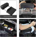 Car Armrest Storage Box, Adjustable Automotive Center Console Extension Armrest Pad, Multifunctional Auto Console Removable Arm Support Pad Organizer, Car Accessories (Black) - Image 5