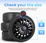 Alpena Austin Vehicle Wheel Covers, Premium European-Made Rim Covers with 3-Step Retention System, Durable Hub Caps Fits Most Steel Wheels, Set of 4, 15 Inch, Black - Image 4