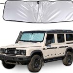 Front Windshield Sun Shade Compatible with INEOS Grenadier 2020-2026, Car Windshield Sun Shade Foldable Elastic Memory Steel Wire Sun Shield UV Protection Car Accessories